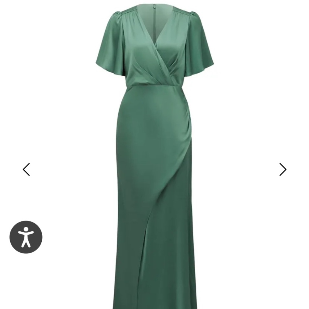 Ever New Chelsea Flutter Sleeve Satin Maxi Dress